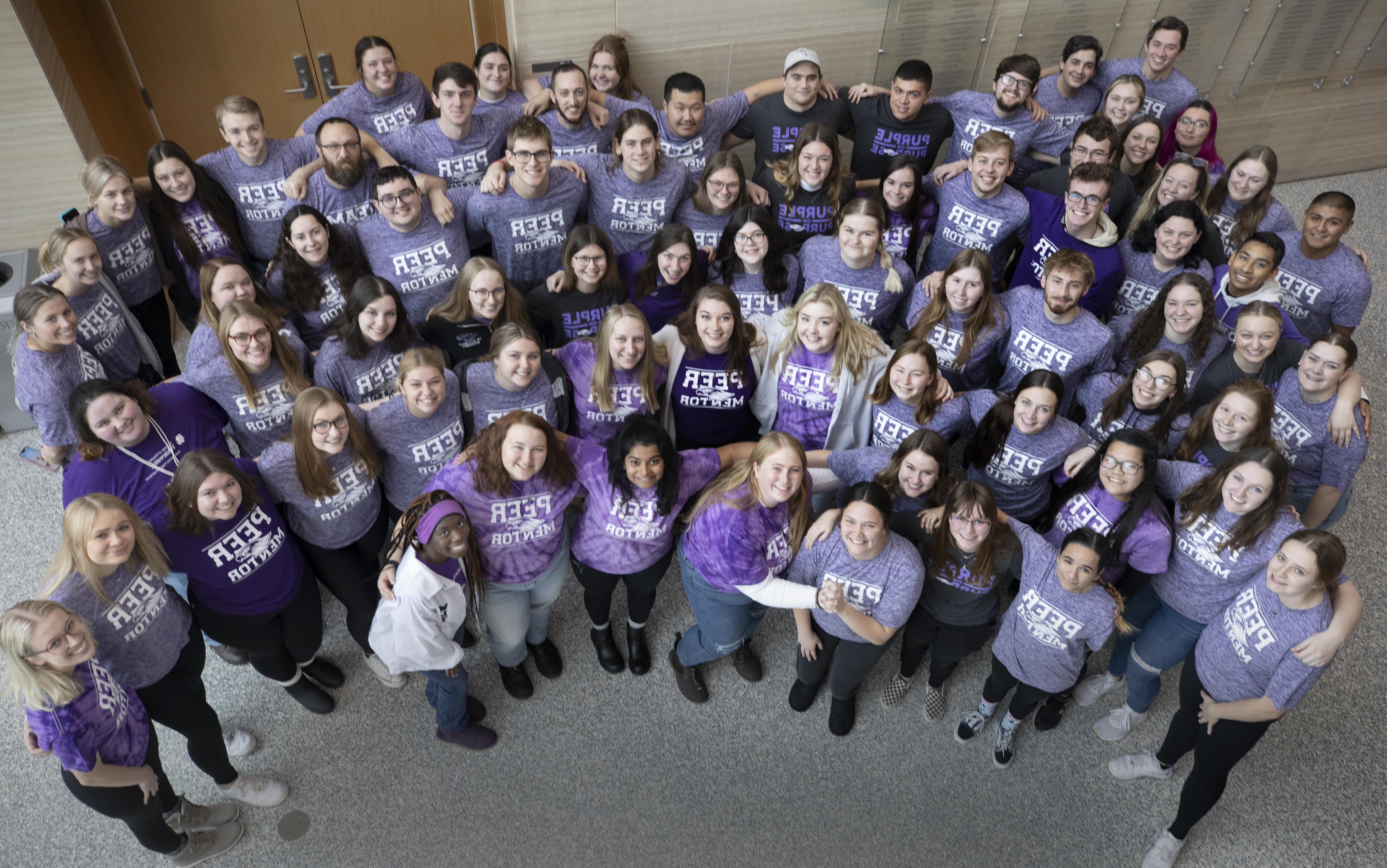 Aerial view of UWW peer mentors