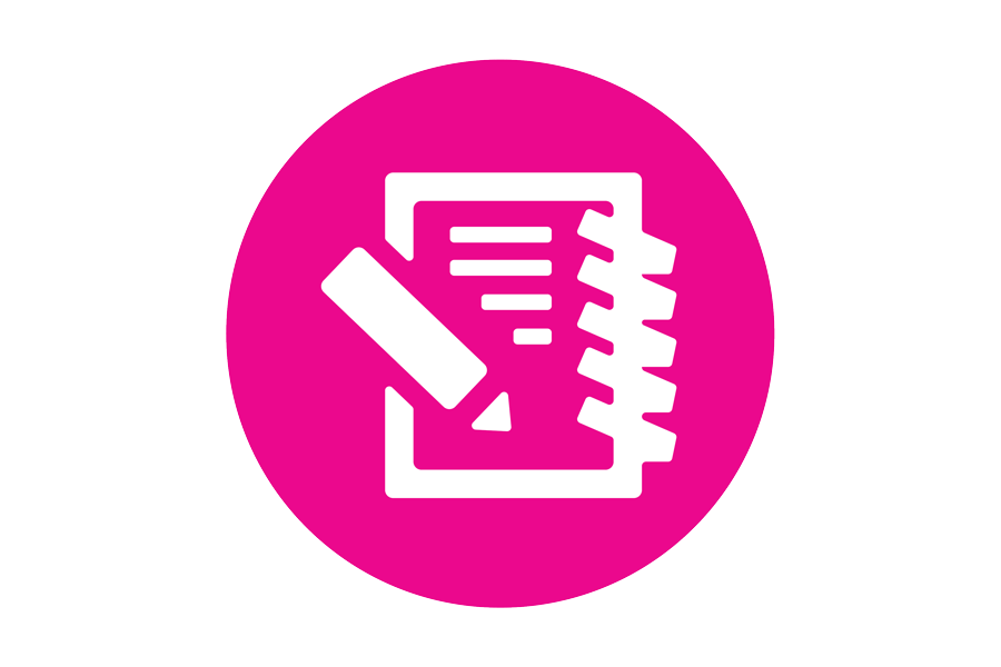 Icon of pen and paper representing general education requirements list